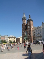 Krakau, Kraków, Hauptmarkt mit Marienkirche