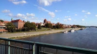 Toruń, Blick von der Weichselbrücke auf die Stadt