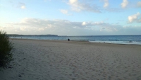 Gdańsk, Danzig, Strand vor dem Novotel Marina