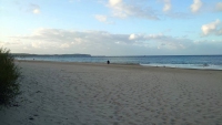 Gdańsk, Danzig, Strand vor dem Novotel Marina