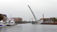 Gdańsk, Danzig, Klappbrücke über die Mottlau