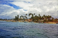 Hikkaduwa, Ortsansicht vom Meer
