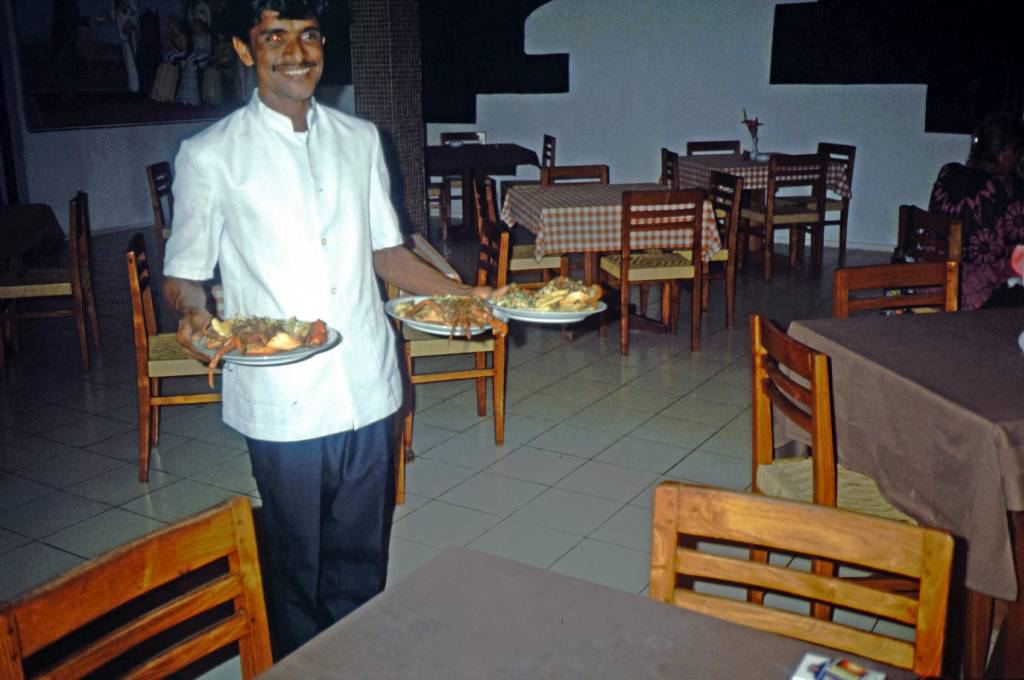 Hikkaduwa, Sunils Beach Hotel, Abendessen (Lobster)