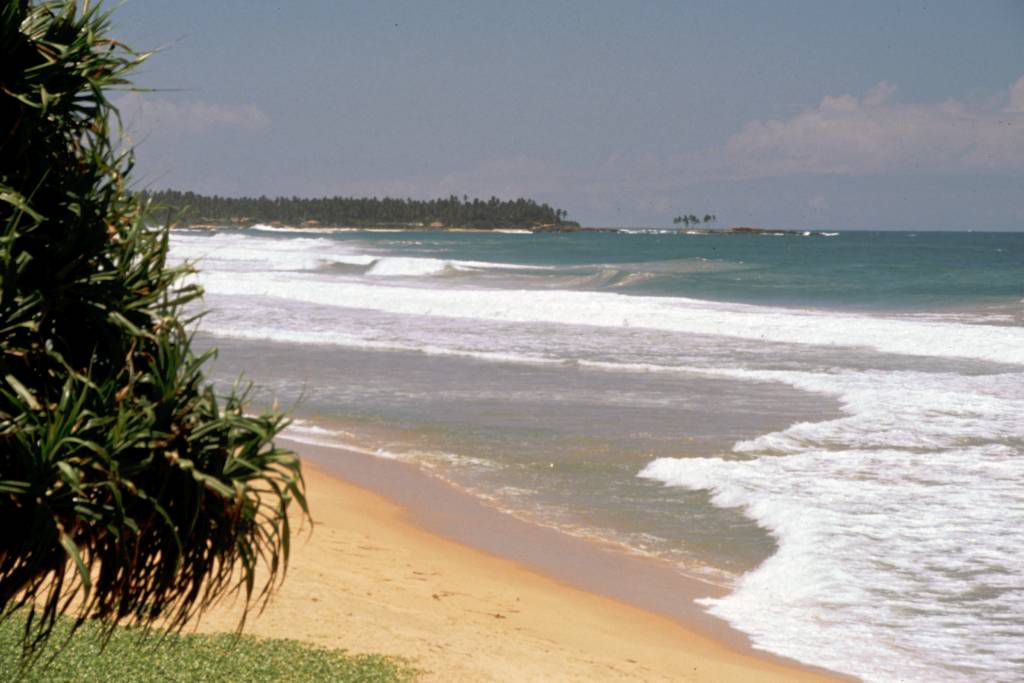 Hikkaduwa, Strand vor dem Sunils Beach Hotel