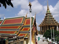 Innerhalb des Wat Pra Buddhabath in Saraburi