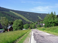 Spindlermühle, Hotel Olmypie, Weg in den Ort