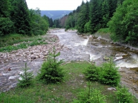 Spindlermühle, Zusammenfluß Elbe (rechts) und Weiße Elbe