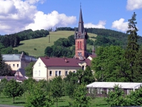 Hohenelbe, Blick auf die hl. Laurentius Kirche