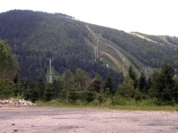 Harrachsdorf, Blick auf das Arreal der großen Sprungschanzen