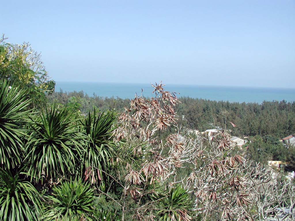 Blick vom Marmorberg, dem Ngu Hanh Son, südlich Da Nang in Richtung "China Beach"