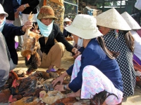 Nationalstraße 1 südlich Hoi An, Geflügelmarkt