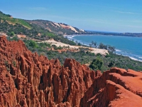 Nördlich Mui Ne, rote Felsen