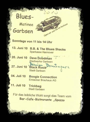 Programm der Bluesmatinee Garbsen 2010