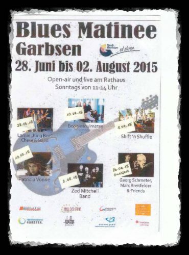 Programm der Blues Matinee Garbsen 2015