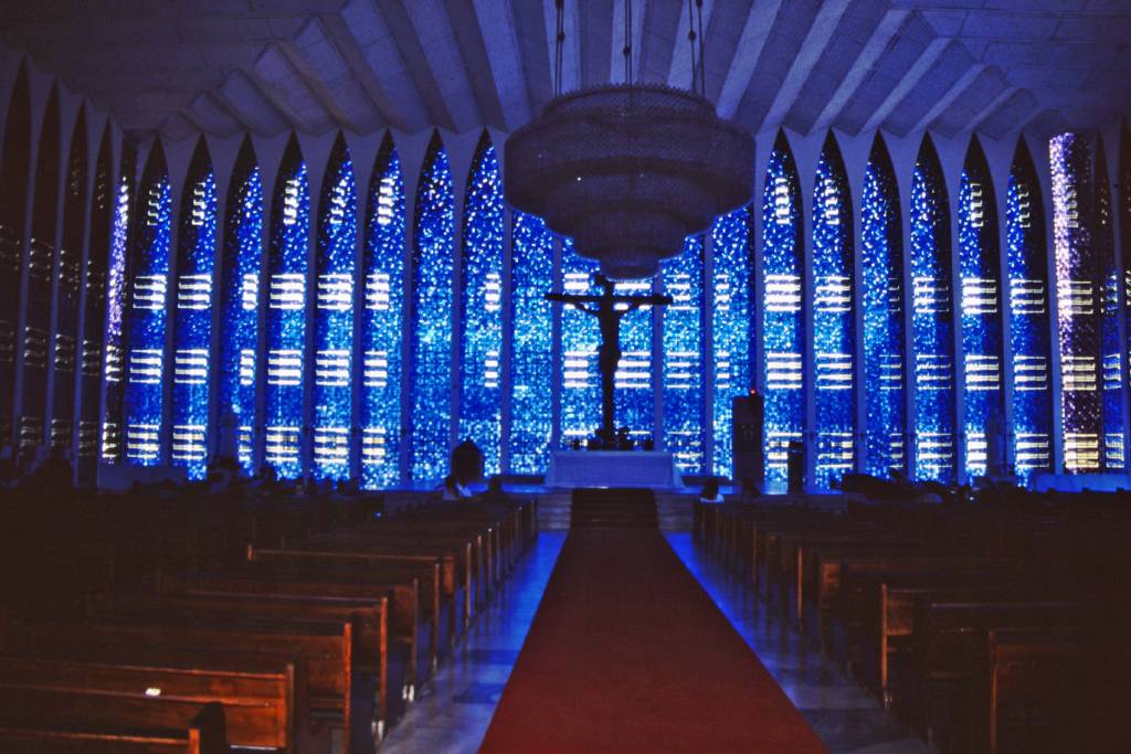 Brasilia, die Blaue Kapelle von innen