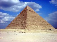Die Chephren Pyramide in Gizeh (Kairo)