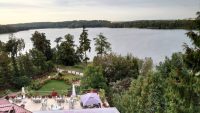 Sensburg, Hotel To-Tu, Blick auf den Schoss See